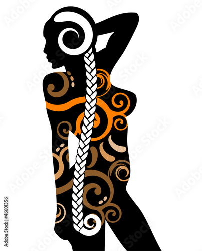 Donna con treccia