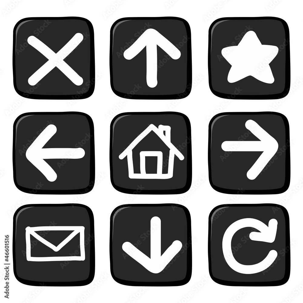 Hand draw icon set.Illustration Hand draw icon set.Illustration