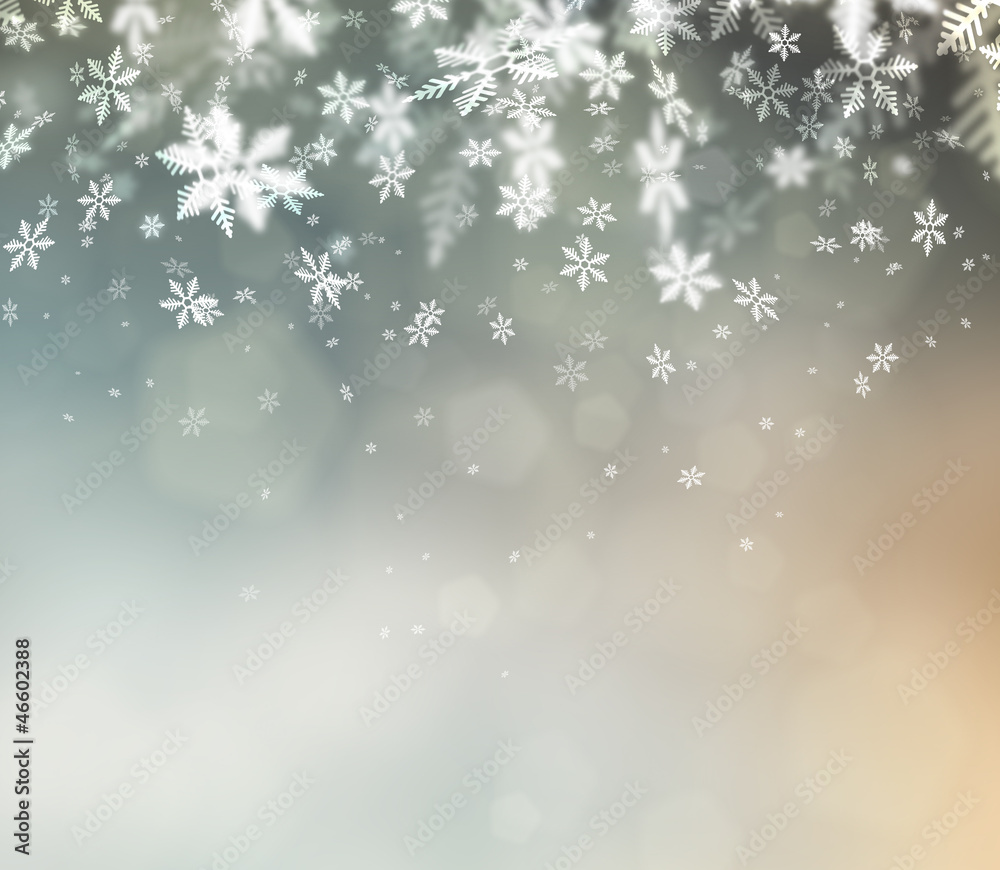 Beautiful abstract snowflake Christmas background