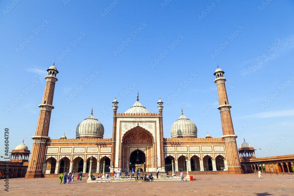 Jama Masjid Mosque, old Delhi, India.