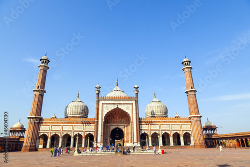 Obraz na płótnie Jama Masjid Mosque, old Delhi, India. w salonie