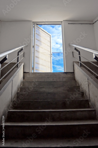 Staircase leading to the sky  business metaphor