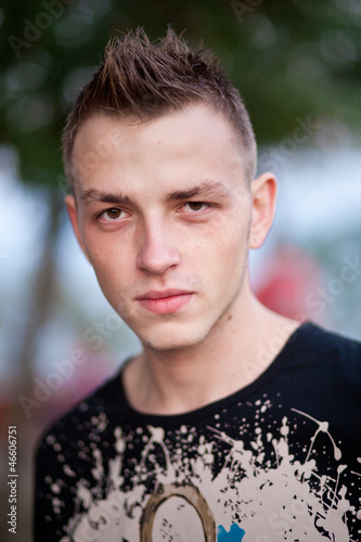 Portrait of beautiful young men, close up