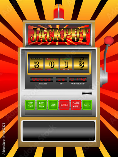 new year 2013 in slot machine vector illustration