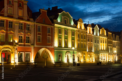 Old Market Square in Boleslawiec (German: Bunzlau)  in Poland.