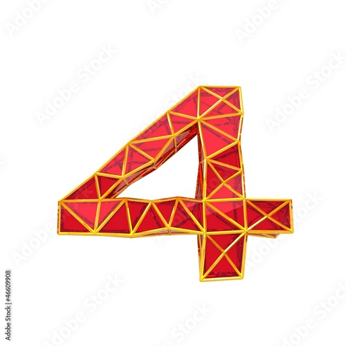 number of red glass in gold