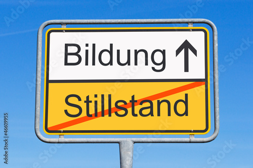 Bildung Schild