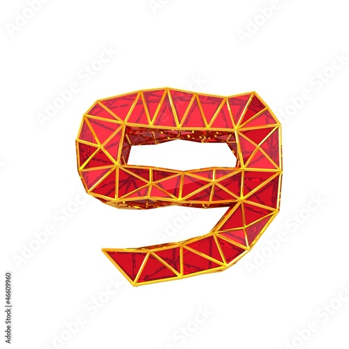 number of red glass in gold