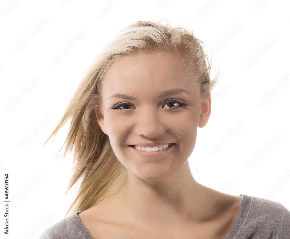 beautiful young blonde woman isolated on white beautiful young blonde woman isolated on white