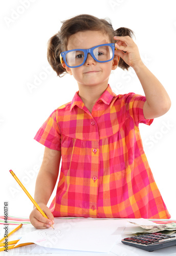 beautiful little girl with ...