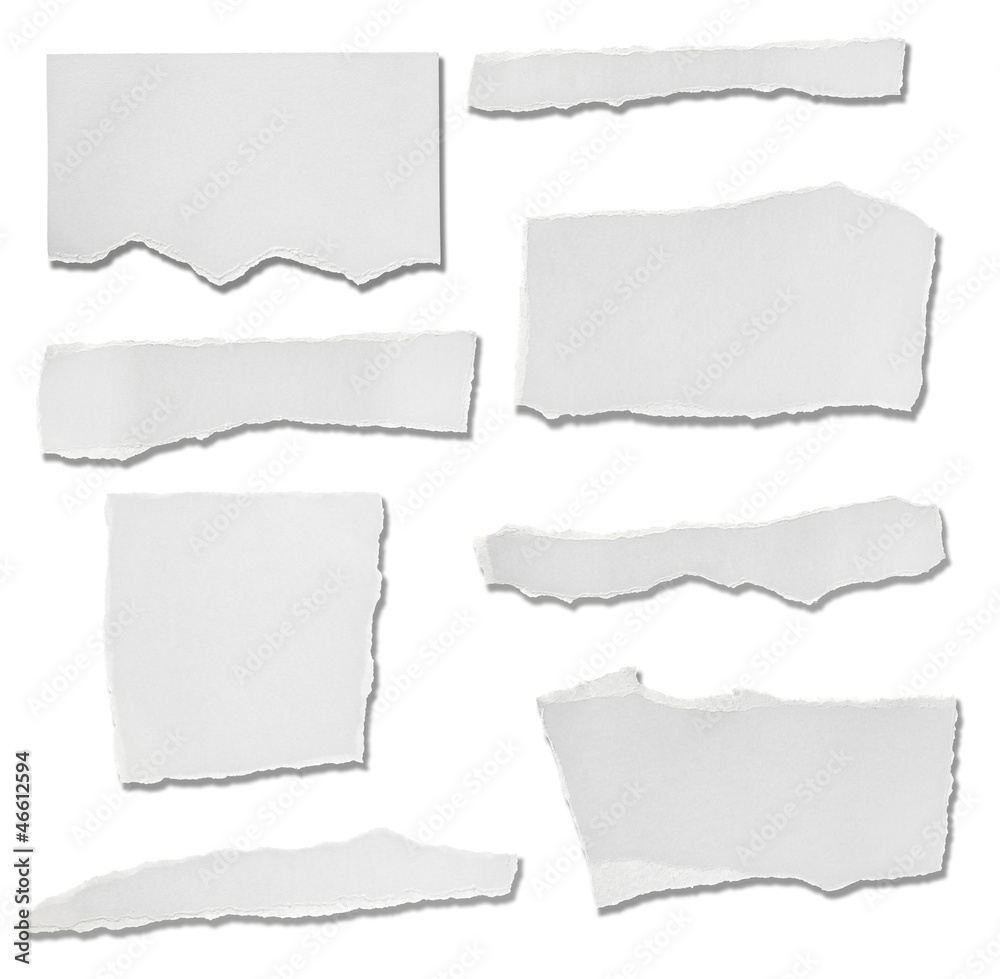 white paper ripped message background