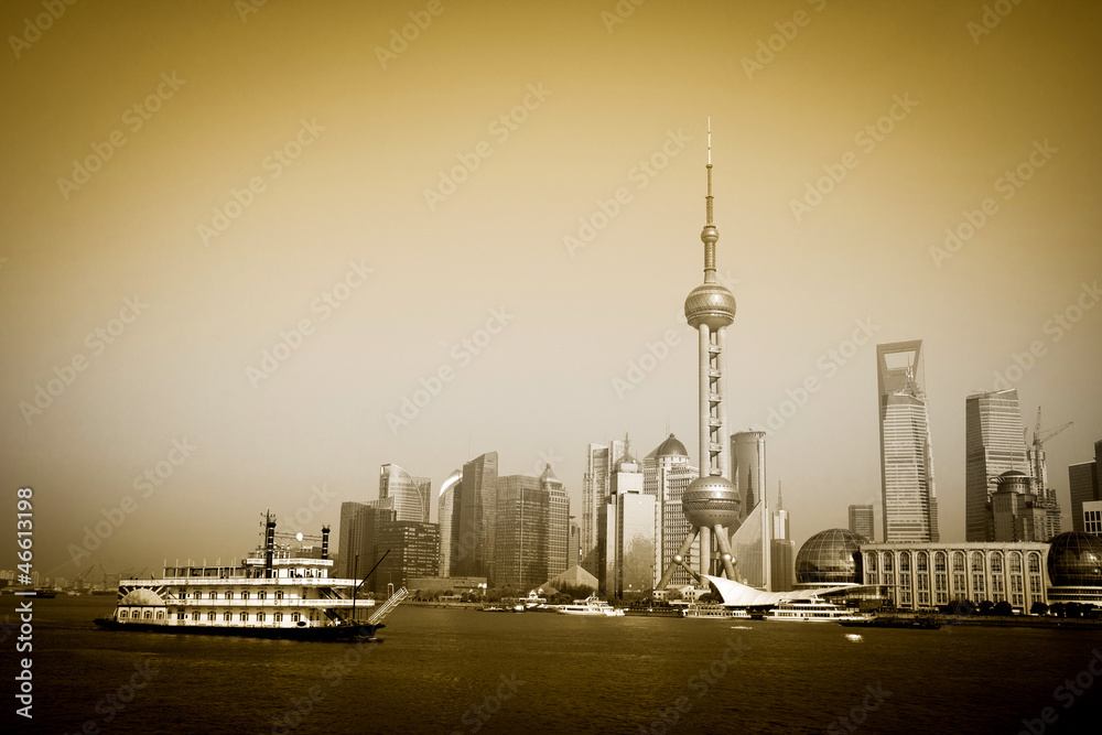 Shanghai Pudong and ship