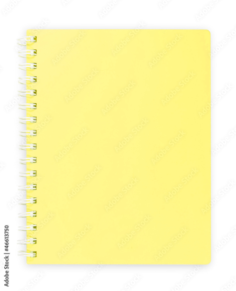 ัyellow notebook isolated on white background ัyellow notebook isolated on white background