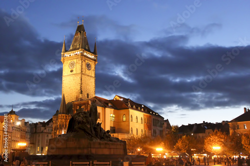 Photography Townhouse on the Prague Old Town Square. Evening Illumination