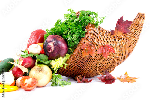 Autumn cornucopia and vegetables