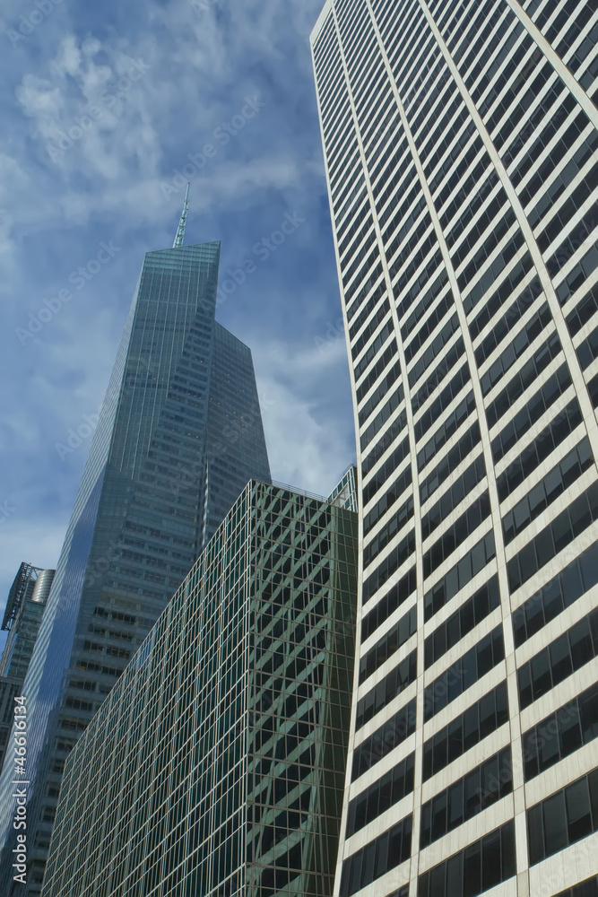 Modern skyscrapers in New York City.