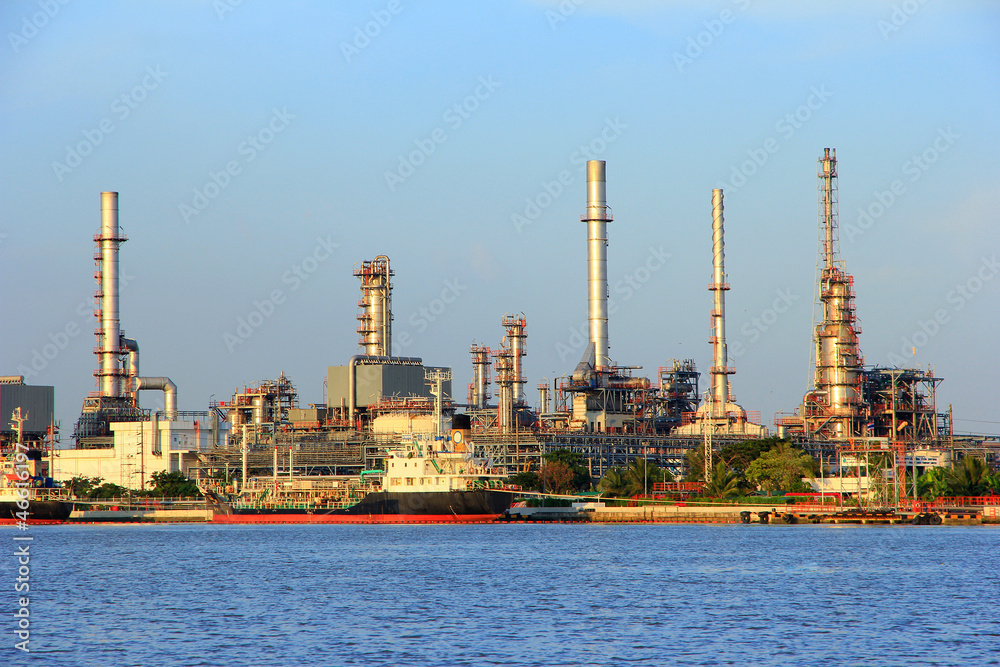 Coastal oil refineries.