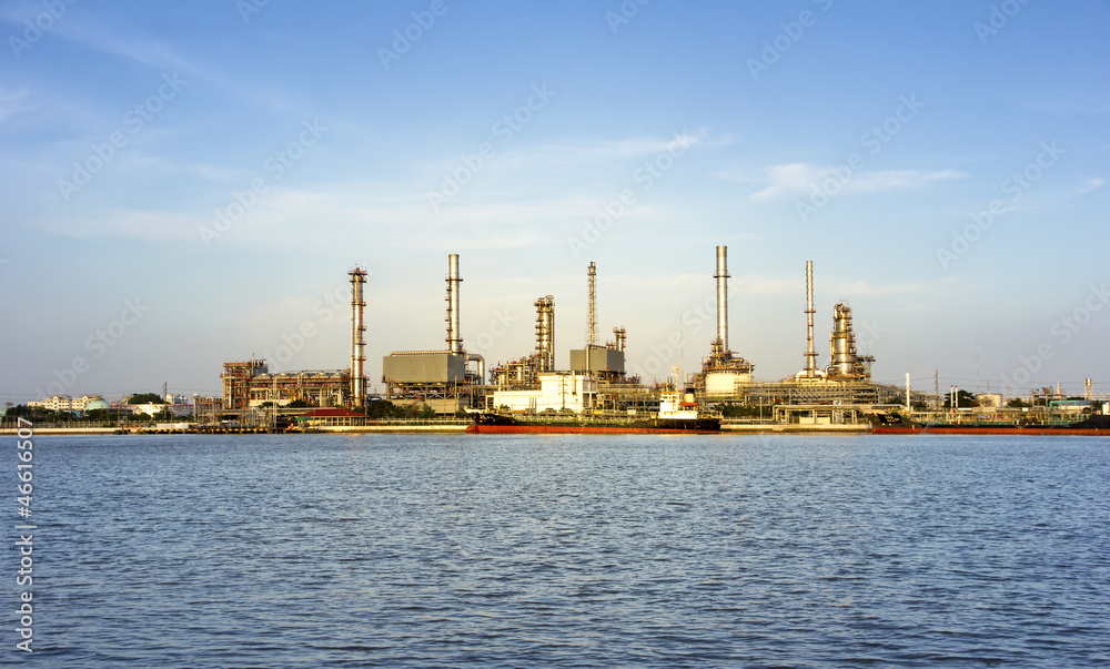 Coastal oil refineries.