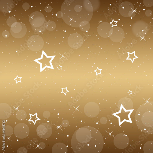 Festive gold Christmas with stars