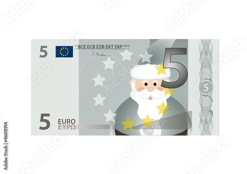50 Euro Schein mit Weihnachtsmann - Vektor