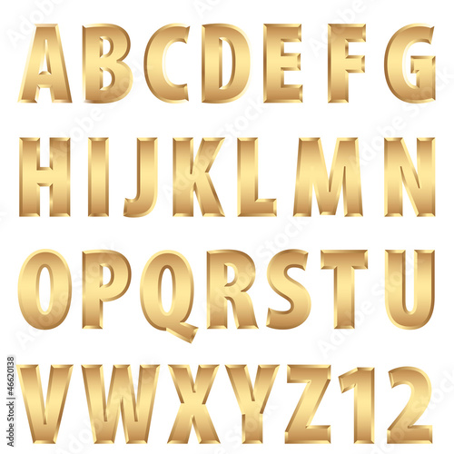 fat gold letters