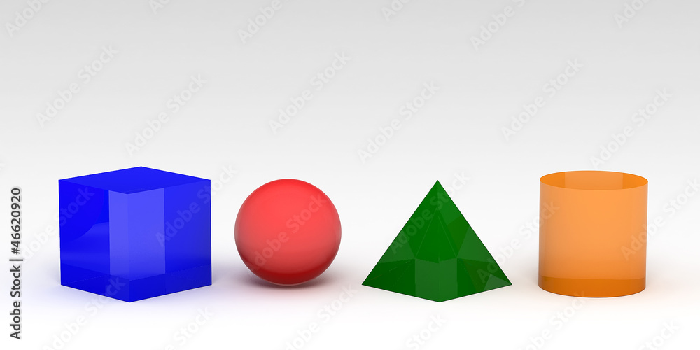 3d illustration basic geometric shapes 3d illustration basic geometric shapes
