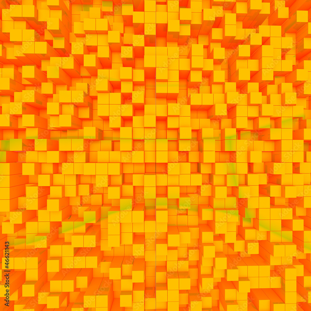 Gold abstract image of cubes background Gold abstract image of cubes background