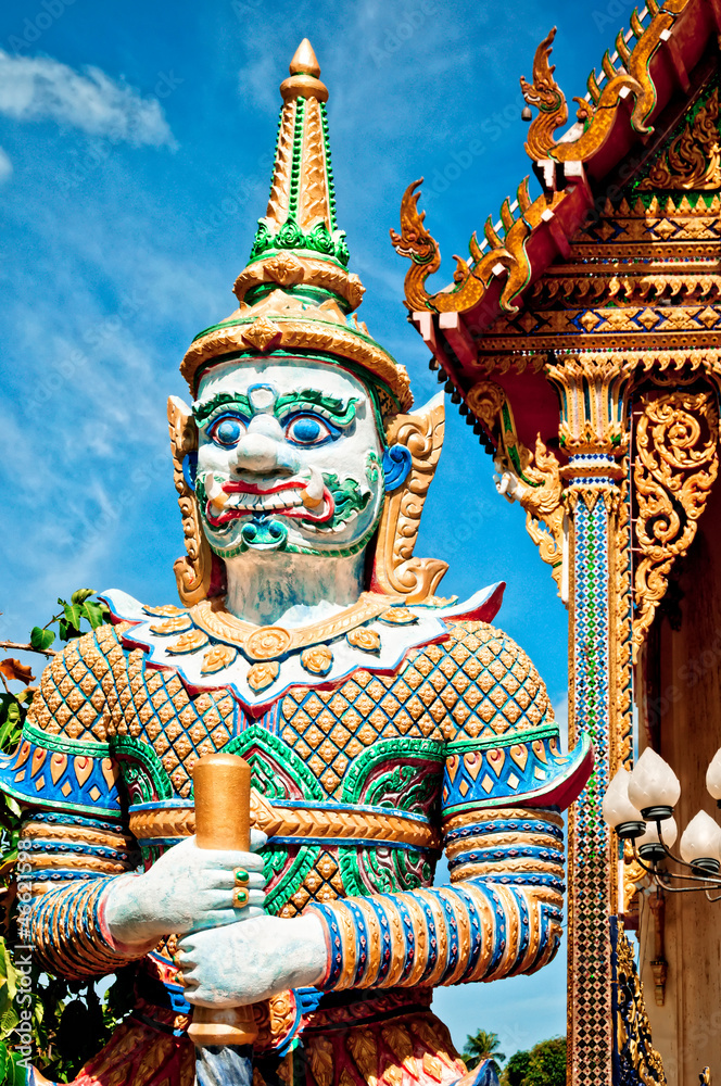 Guardian statue in Big Buddha temple, Koh Samui - Thailand