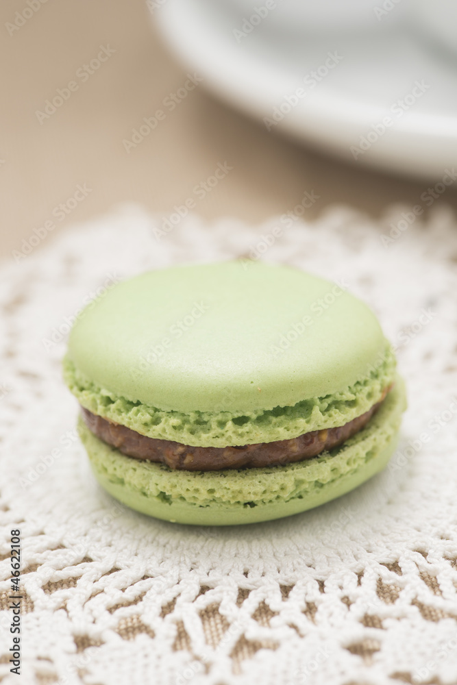 Fototapeta premium Macaron served at afternoon tea