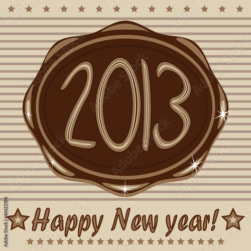 2013 Happy new year chocolate design photo