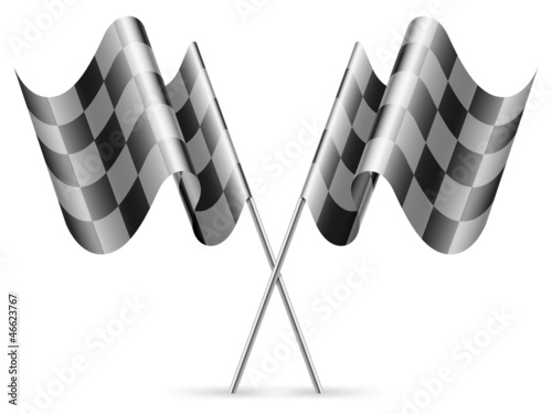 Checkered flags.