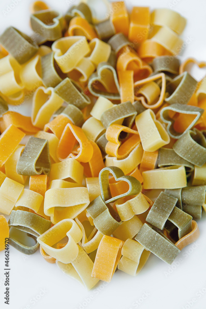 heart shape pasta