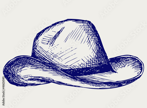 Cowboy hat. Doodle style
