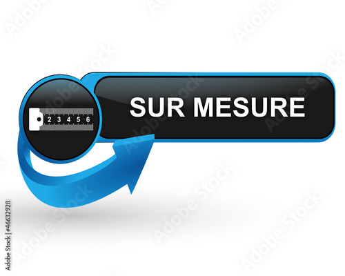 sur mesure sur bouton web design bleu