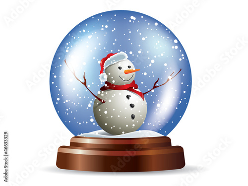 Snowglobe with snowman