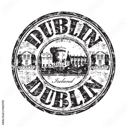 Dublin grunge rubber stamp