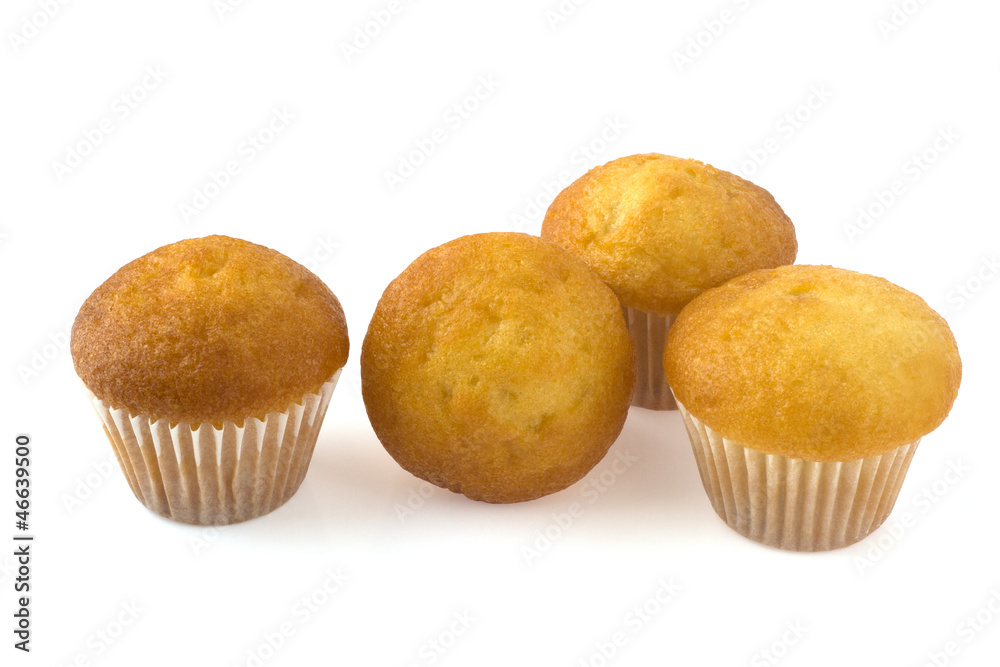 muffins on a white background