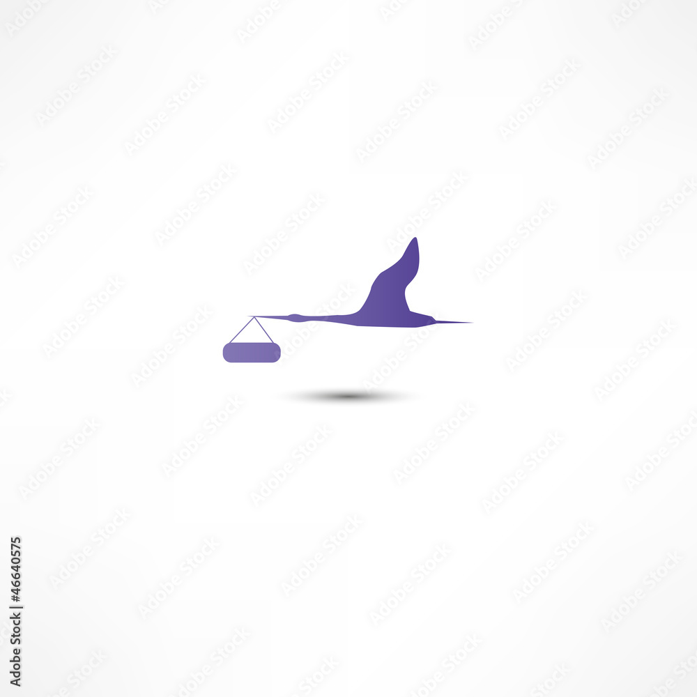 Obraz premium stork with the child