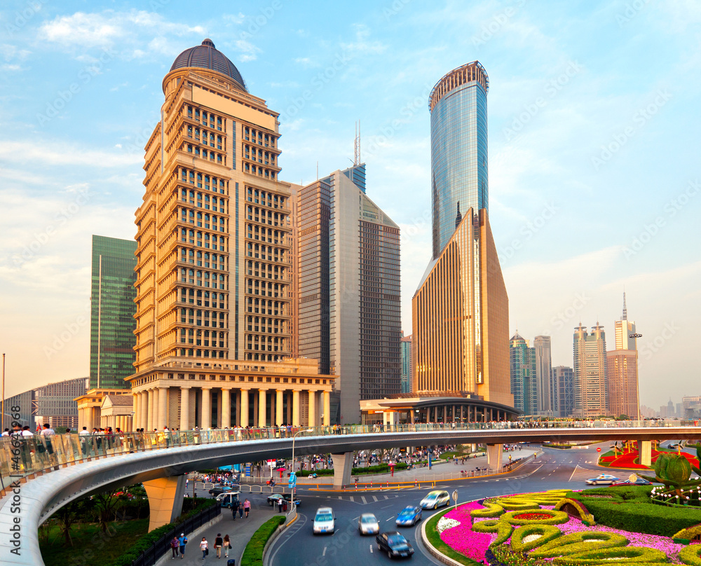 Naklejka premium Shanghai Lujiazui