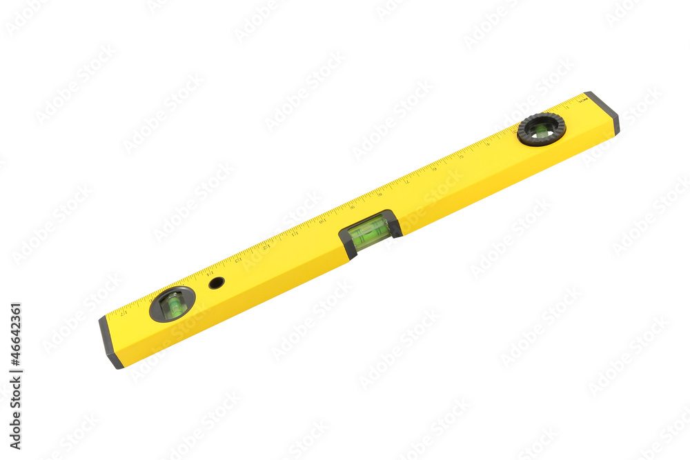 Ruler water level for construction on white background. Ruler water level for construction on white background.