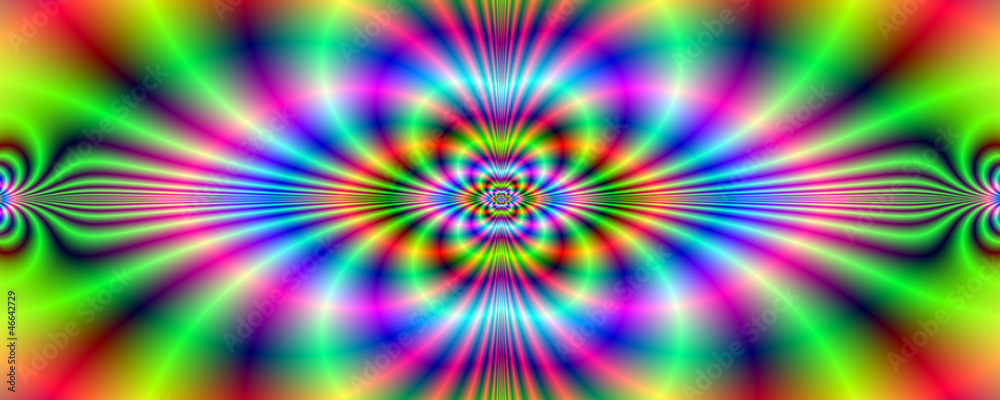 Obraz premium Psychedelic Neon Banner