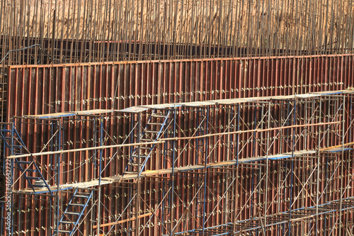 Pile of steel rods for construction