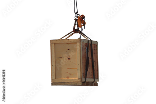 hook holding wooden container photo