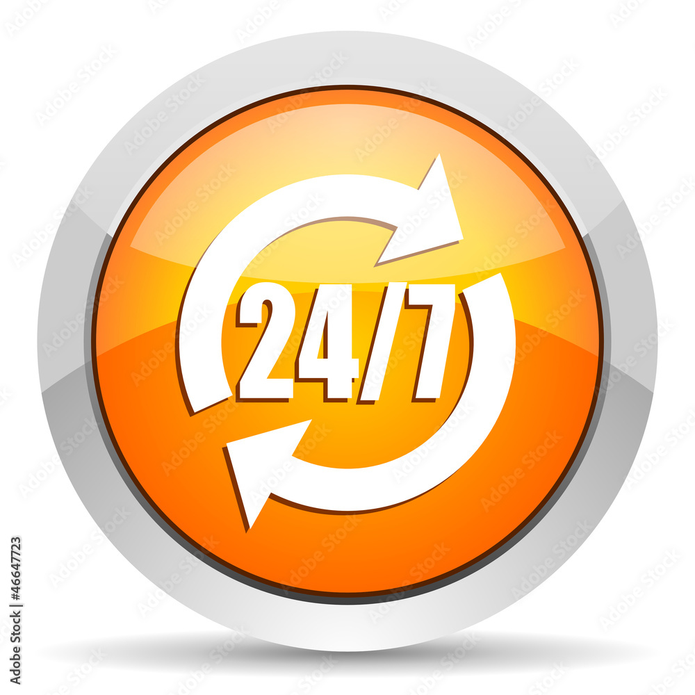 24/7 service icon 24/7 service icon