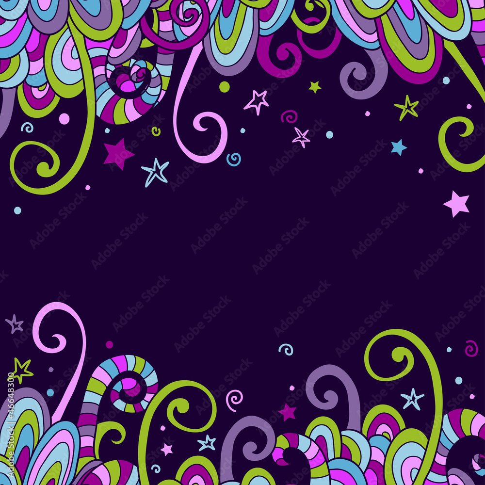 Colorful abstract hand-drawn banner Colorful abstract hand-drawn banner