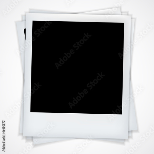 Polaroid vector realistic photo frame