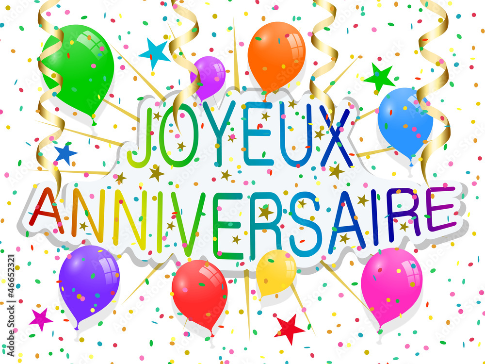 Joyeux Anniversaire Stock Illustration Adobe Stock