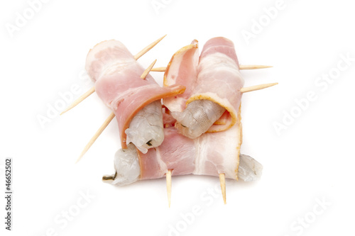 prawn with bacon