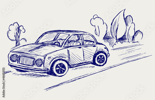 Car. Doodle style