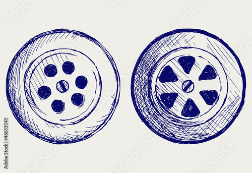 Drain hole. Doodle style